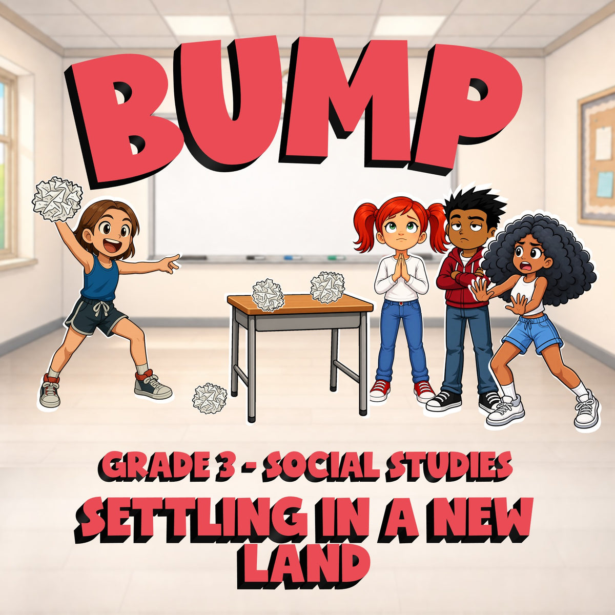 Settling in a New Land BUMP Socials Game - No Prep Grade 3 Review Activity