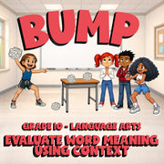 Evaluate Word Meaning Using Context BUMP ELA Game - No Prep Grade 10 Review