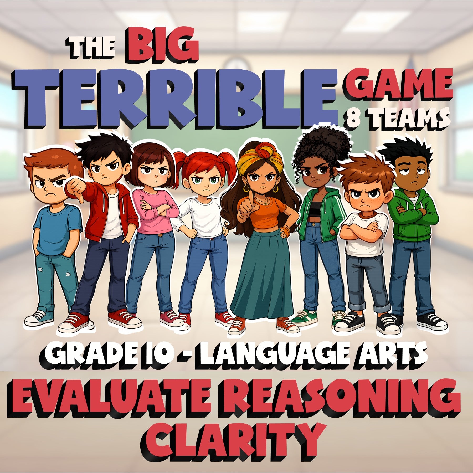 Evaluate Reasoning Clarity BIG TERRIBLE GAME - No Prep Grade 10 ELA Review