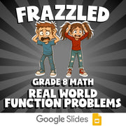 Real World Function Problems FRAZZLED Math Game - No Prep Grade 8 Review