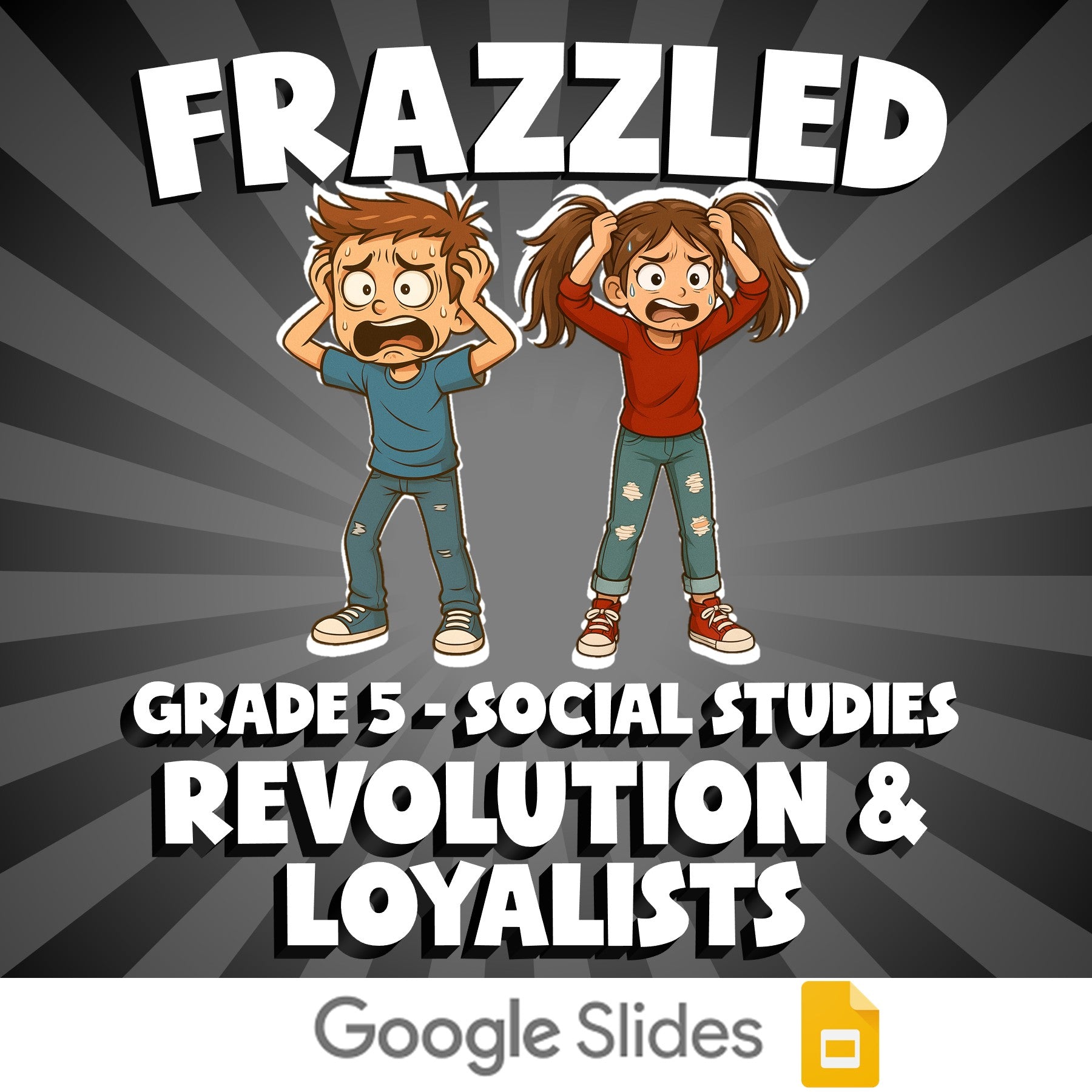 Revolution & Loyalists FRAZZLED Socials Game - No Prep Grade 5 Review Activity