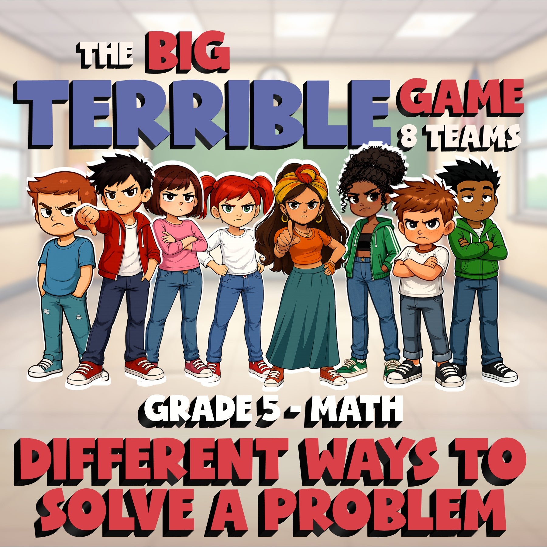 Different Ways to Solve a Problem BIG TERRIBLE GAME - Grade 5 Math Review
