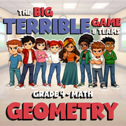 Geometry BIG TERRIBLE GAME - No Prep Grade 4 Math Review Activity