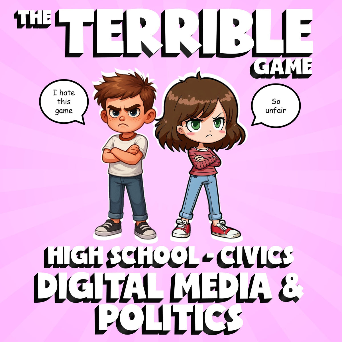 Digital Media & Politics THE TERRIBLE GAME - No Prep Civics Review Activity