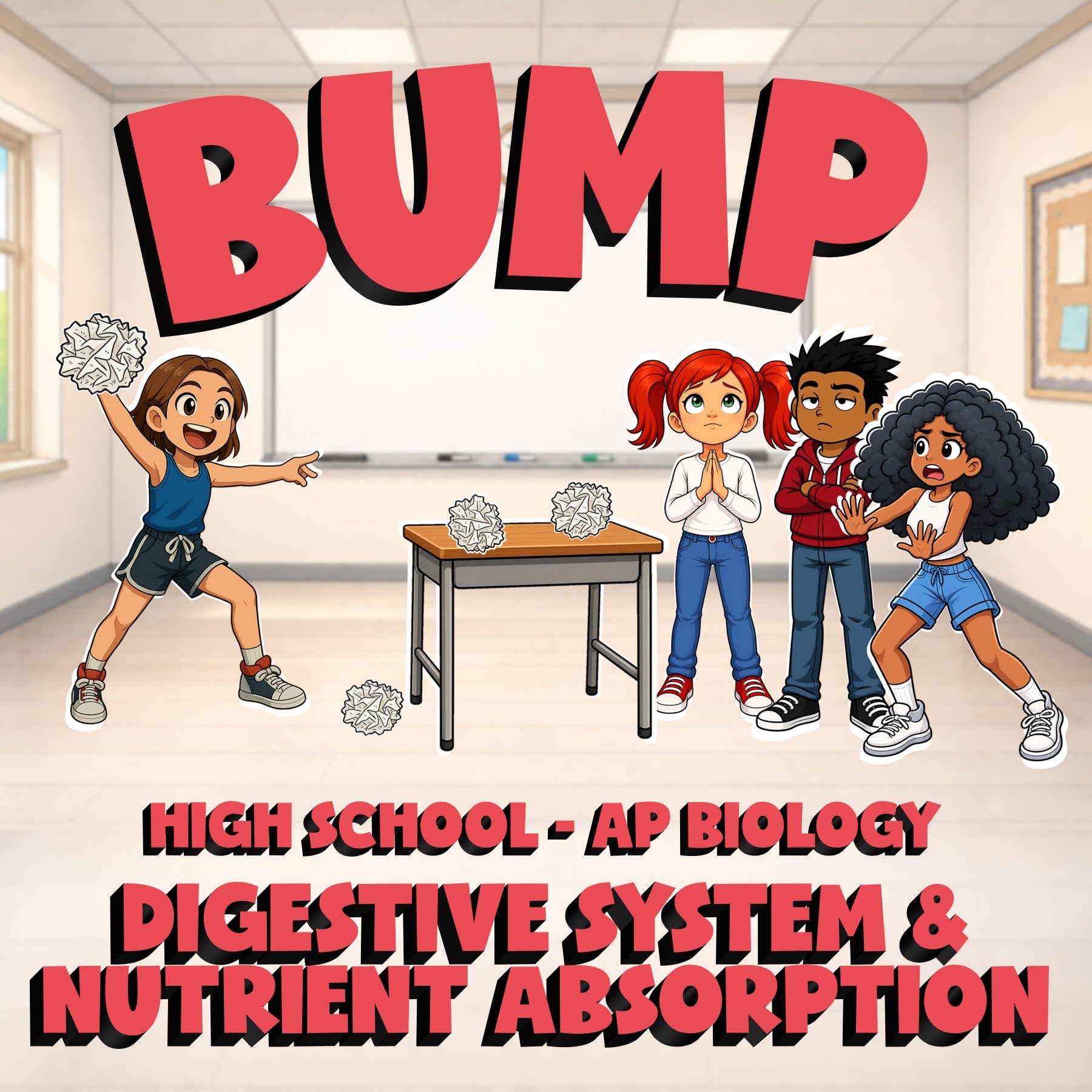 Digestive System & Nutrient Absorption BUMP Science Game - No Prep AP Biology
