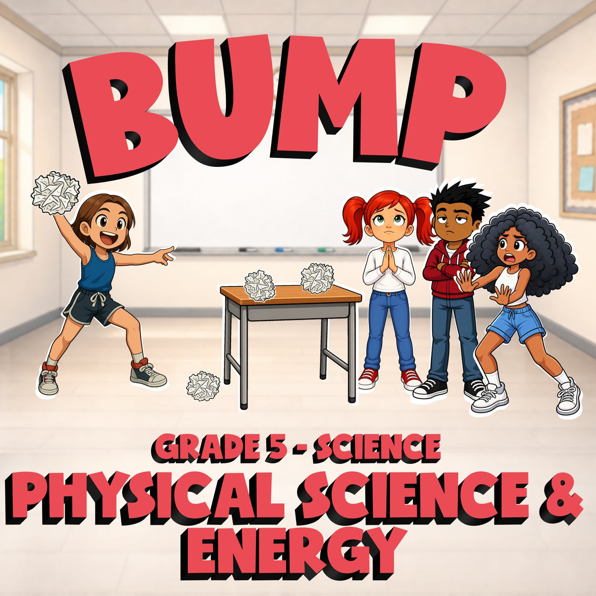 Physical Science & Energy BUMP Science Game - No Prep Grade 5 Review Activity