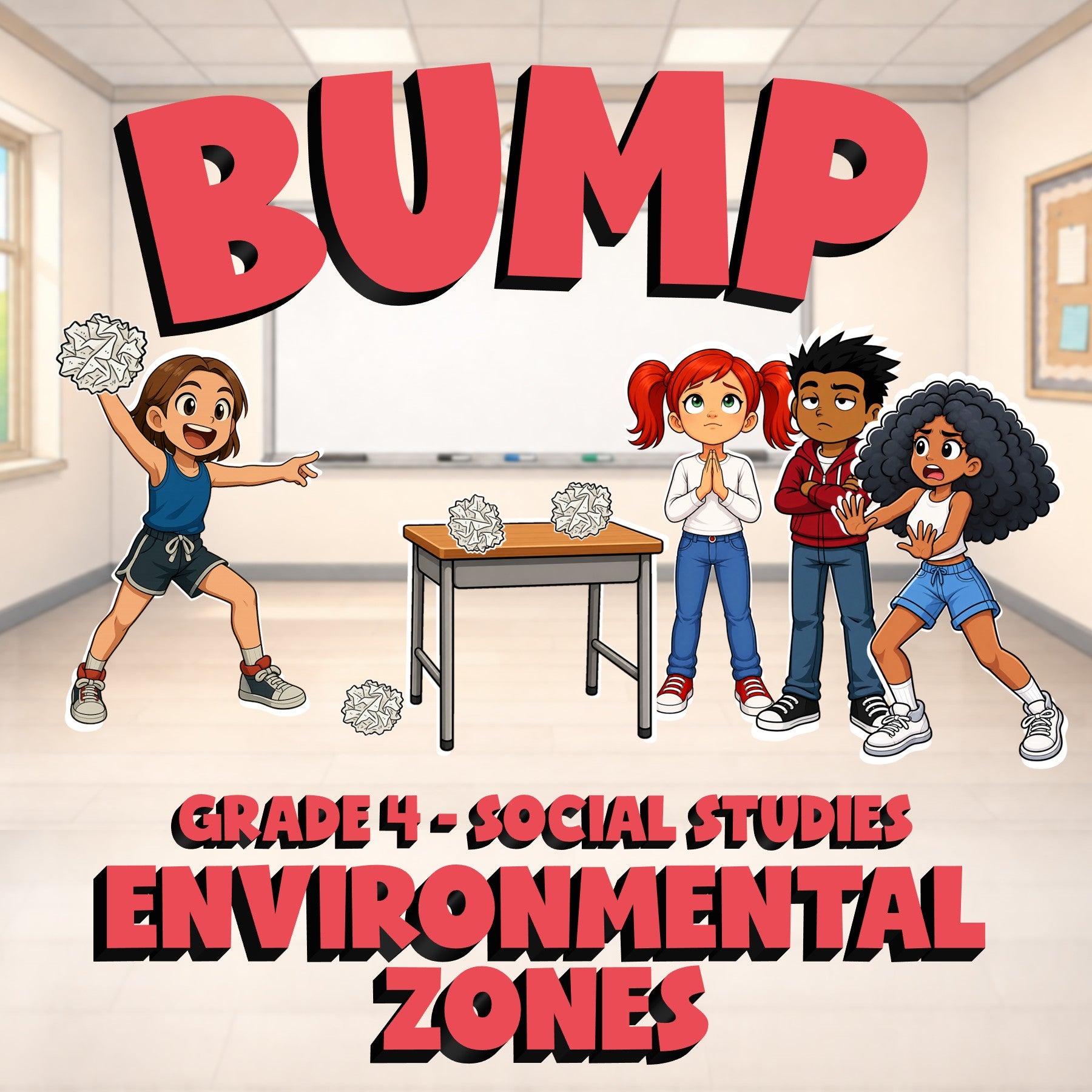 Environmental Zones BUMP Socials Game - No Prep Grade 4 Review Activity