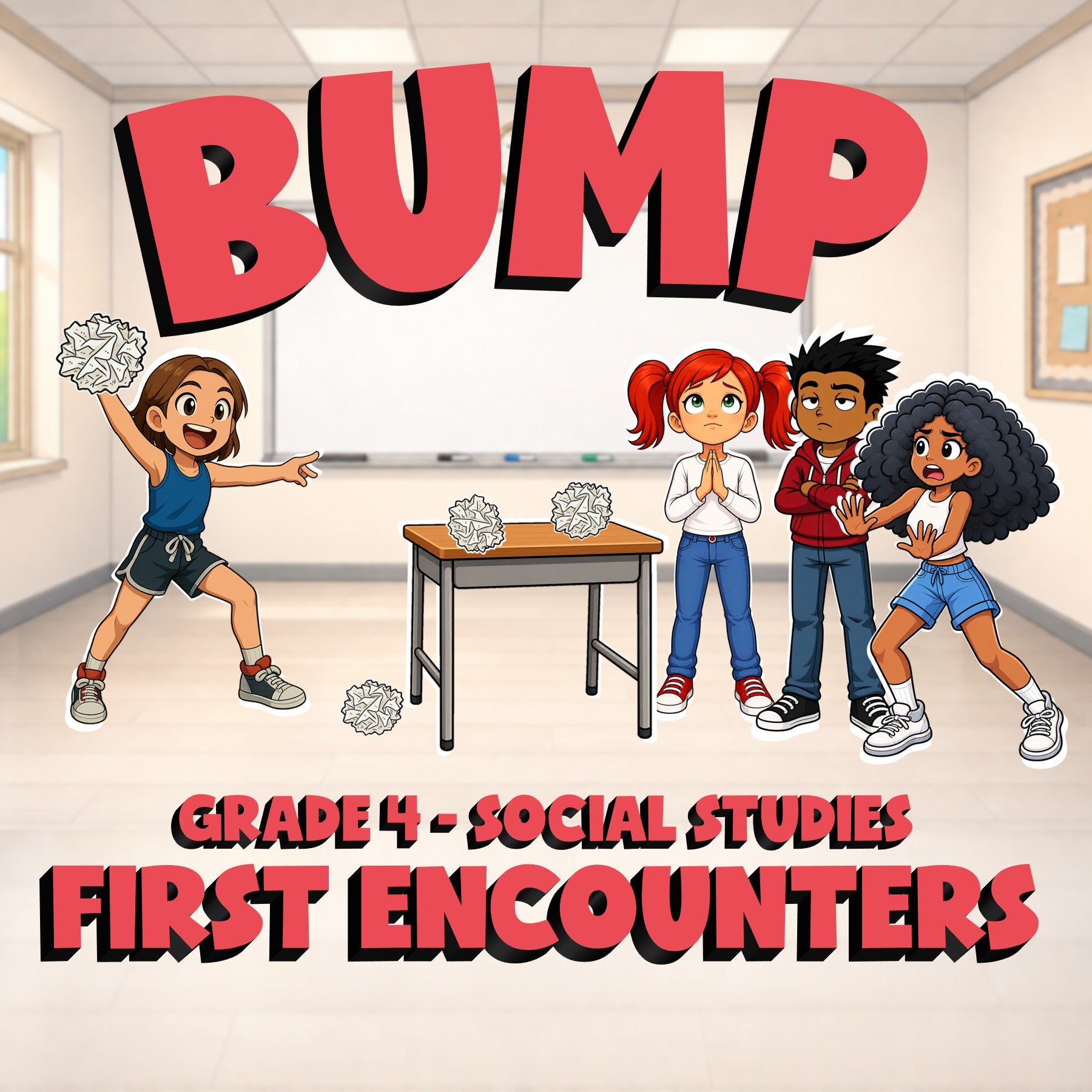 First Encounters BUMP Socials Game - No Prep Grade 4 Review Activity