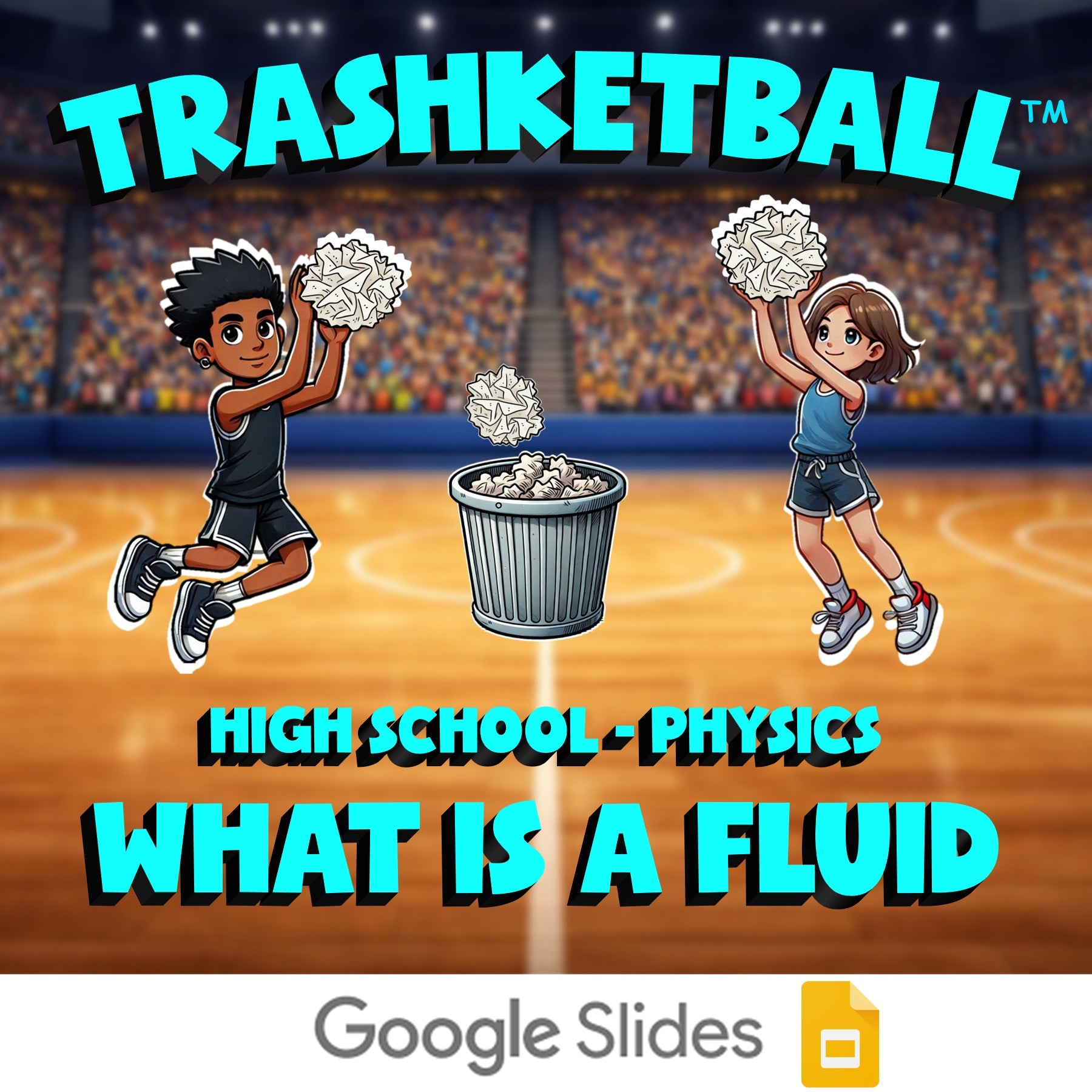 What Is a Fluid TRASHKETBALL Science Game - No Prep Physics Review Activity