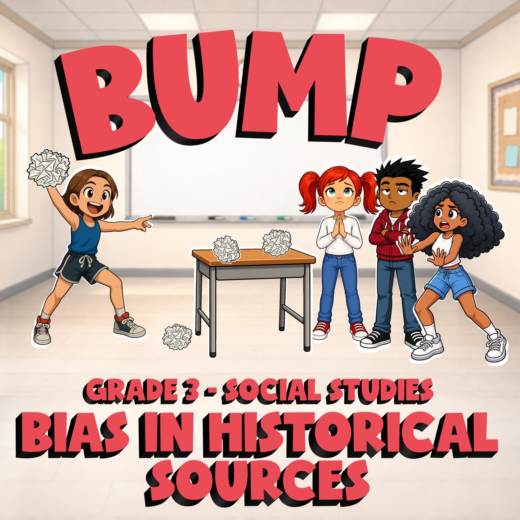 Bias in Historical Sources BUMP Socials Game - No Prep Grade 3 Review Activity