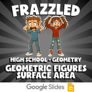 Geometric Figures Surface Area FRAZZLED Math Game - No Prep Geometry Review
