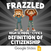 Definition of Citizenship FRAZZLED Civics Game - No Prep Review Activity