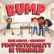 Proportionality in Triangles BUMP Math Game - No Prep Geometry Review Activity