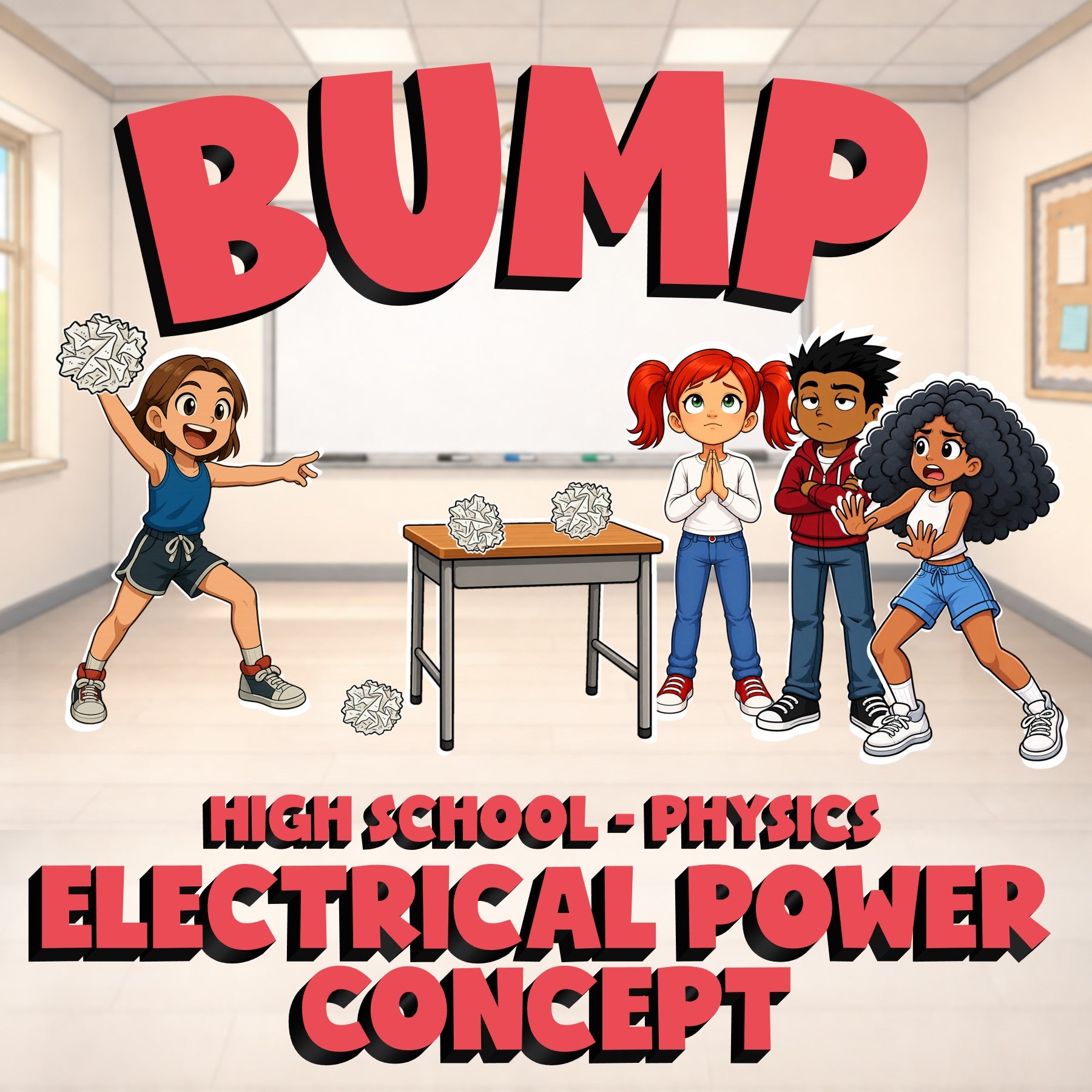 Electrical Power Concept BUMP Science Game - No Prep Physics Review Activity