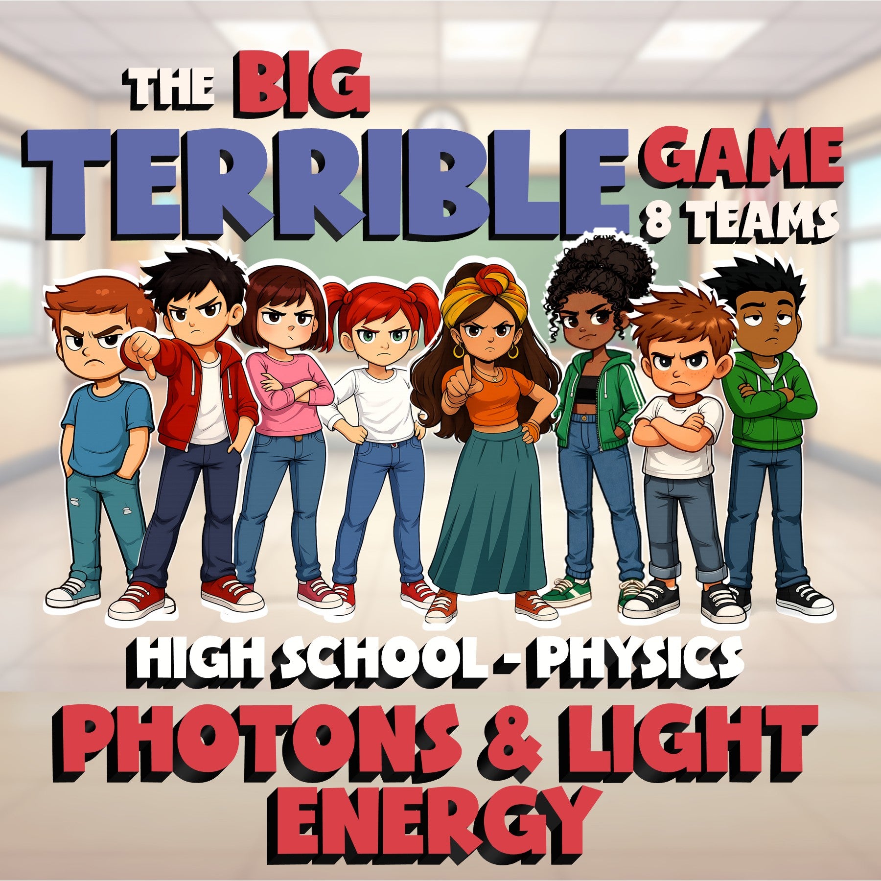 Photons & Light Energy BIG TERRIBLE GAME - No Prep Physics Science Review
