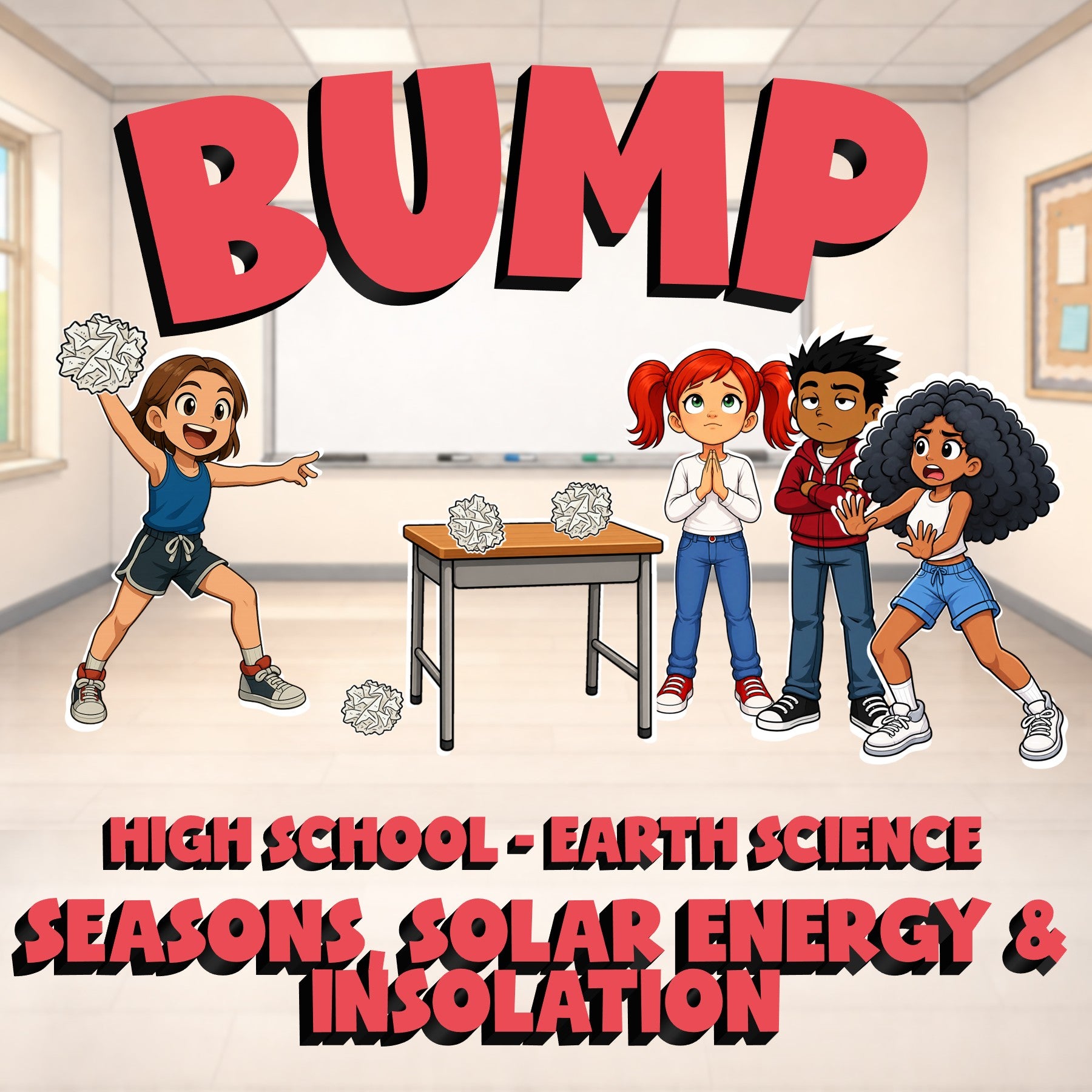 Seasons, Solar Energy & Insolation BUMP Game - No Prep Earth Science Review