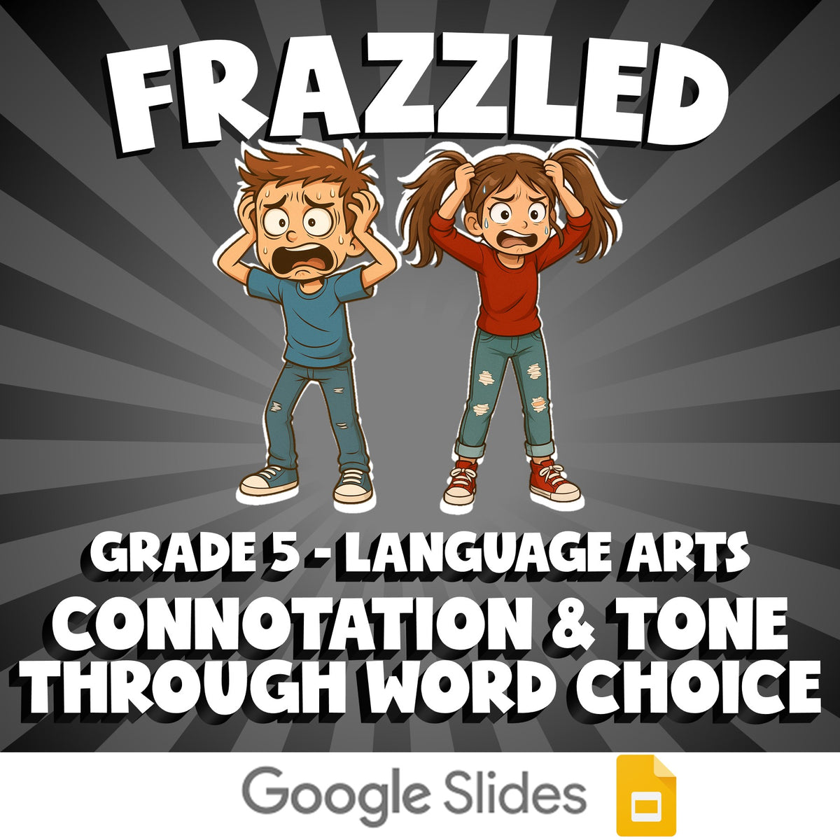 Connotation & Tone Through Word Choice FRAZZLED ELA Game - No Prep Grade 5