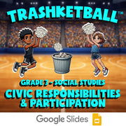 Civic Responsibilities & Participation TRASHKETBALL Socials Game - Grade 3