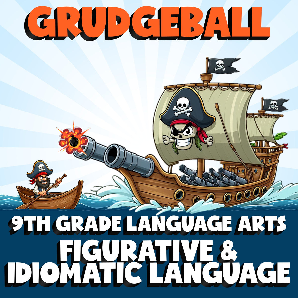 Figurative & Idiomatic Language GRUDGEBALL ELA Game - No Prep Grade 9 Review