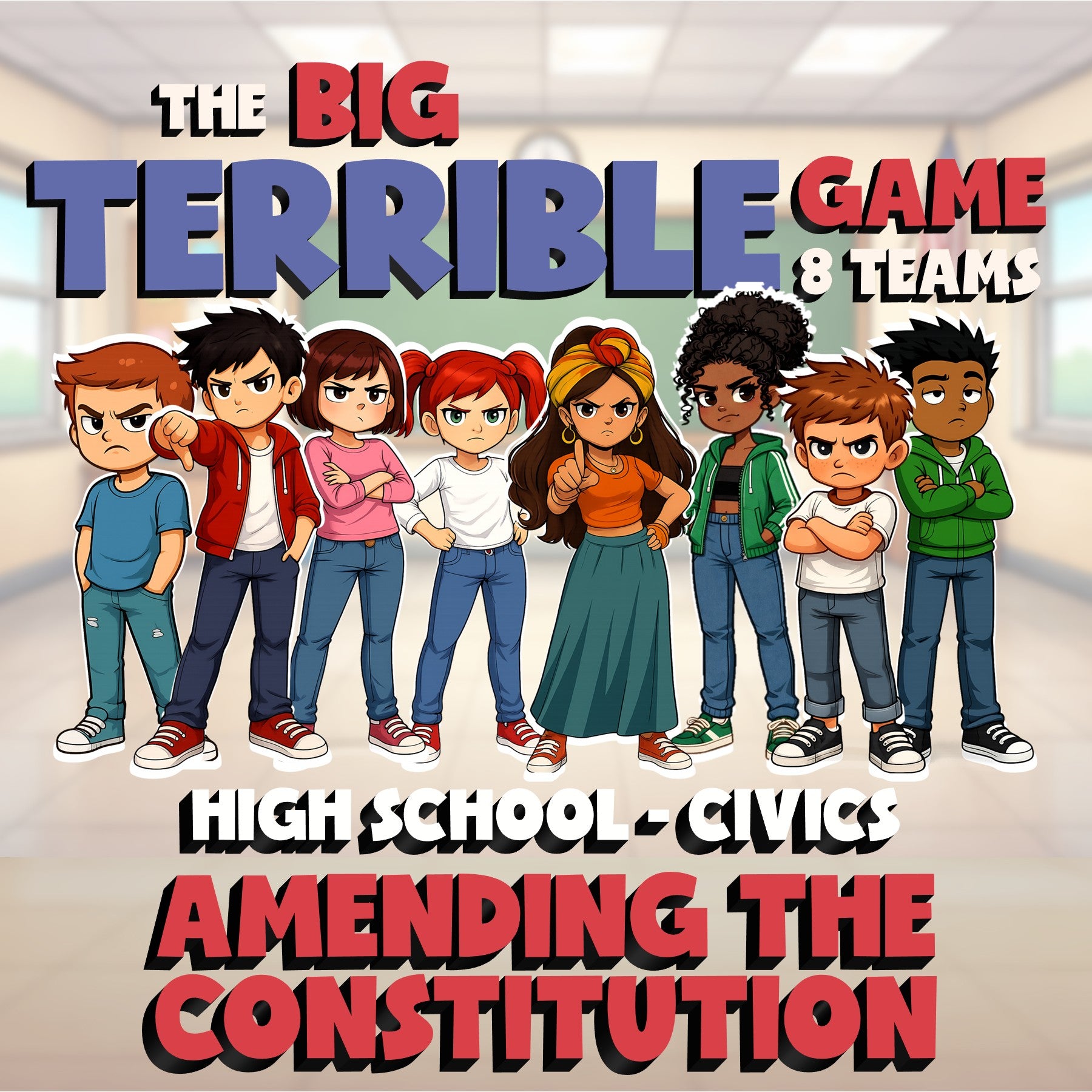 Amending the Constitution BIG TERRIBLE GAME - No Prep Civics Review Activity