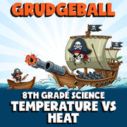 Temperature vs Heat GRUDGEBALL Science Game - No Prep Grade 8 Review Activity
