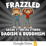 Daoism & Buddhism FRAZZLED Socials Game - No Prep Grade 7 Review Activity