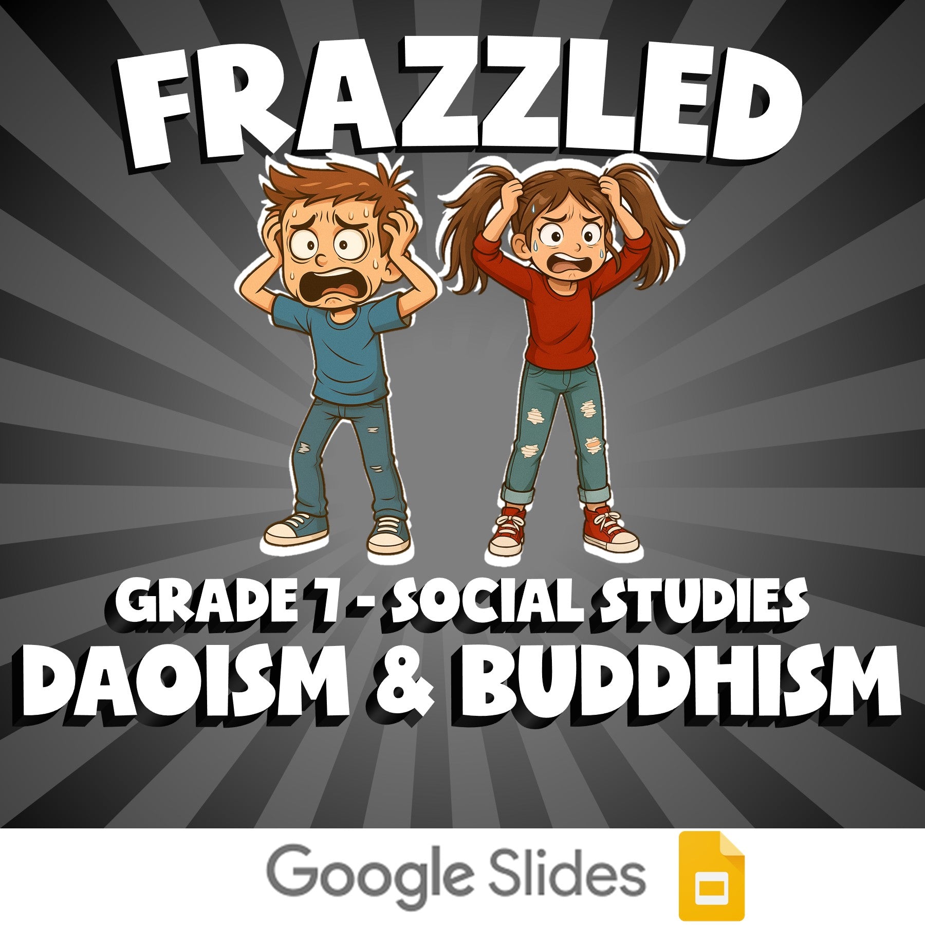 Daoism & Buddhism FRAZZLED Socials Game - No Prep Grade 7 Review Activity