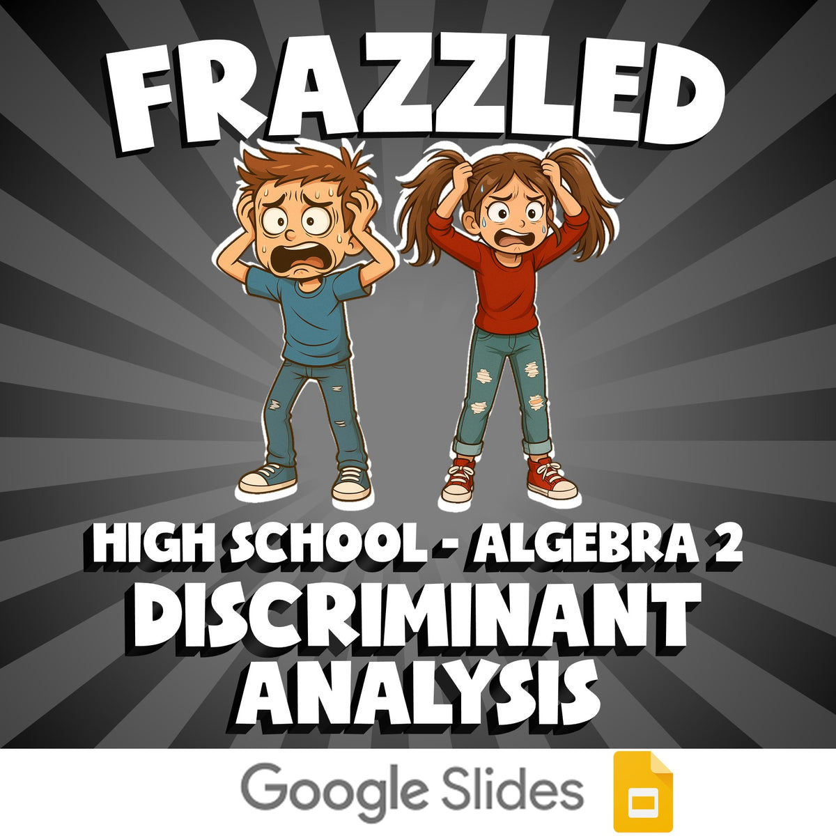 Discriminant Analysis FRAZZLED Math Game - No Prep Algebra 2 Review Activity