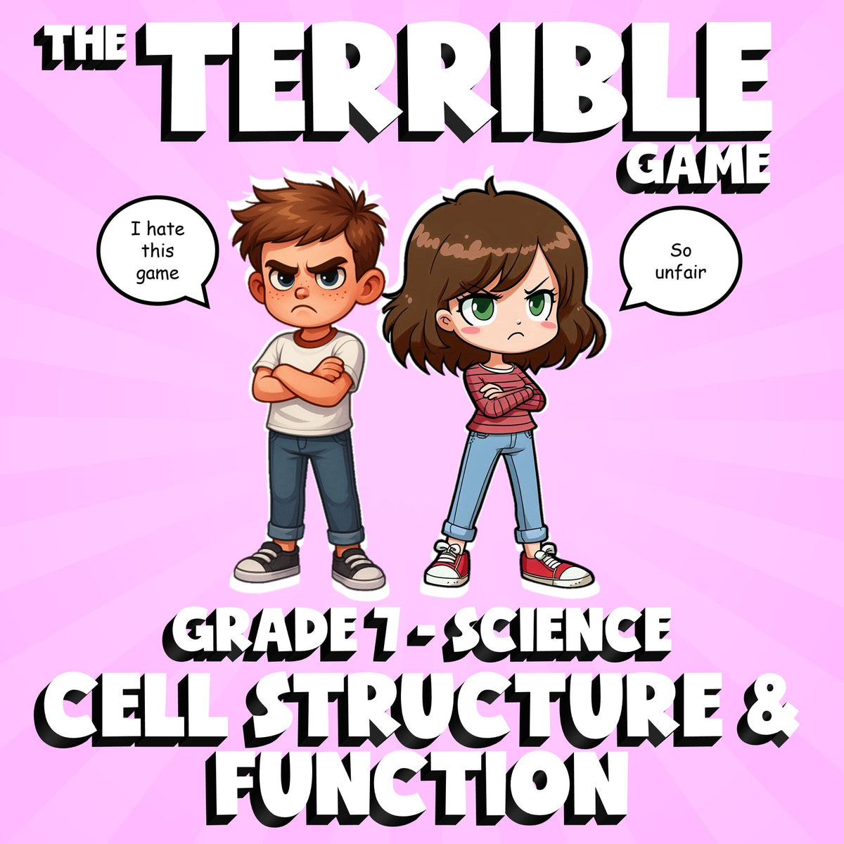 Cell Structure & Function THE TERRIBLE GAME - No Prep Grade 7 Science Review