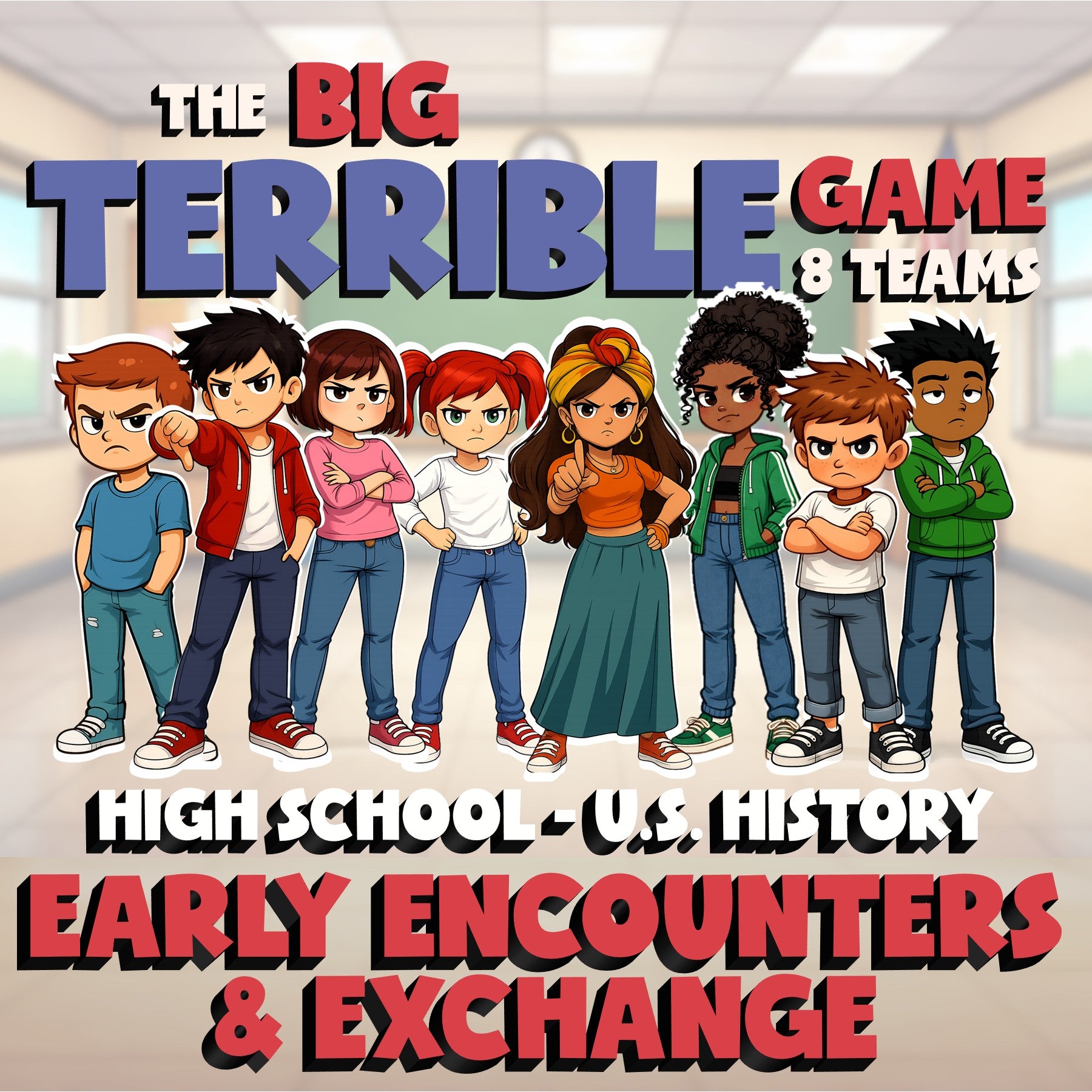 Early Encounters & Exchange BIG TERRIBLE GAME - No Prep U.S. History Review