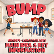 Main Idea & Key Information BUMP ELA Game - No Prep Grade 4 Review Activity