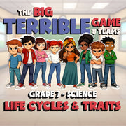 Life Cycles & Traits BIG TERRIBLE GAME - No Prep Grade 3 Science Review Activity
