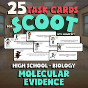 Molecular Evidence SCOOT TASK CARDS Science Game - No Prep Biology Review