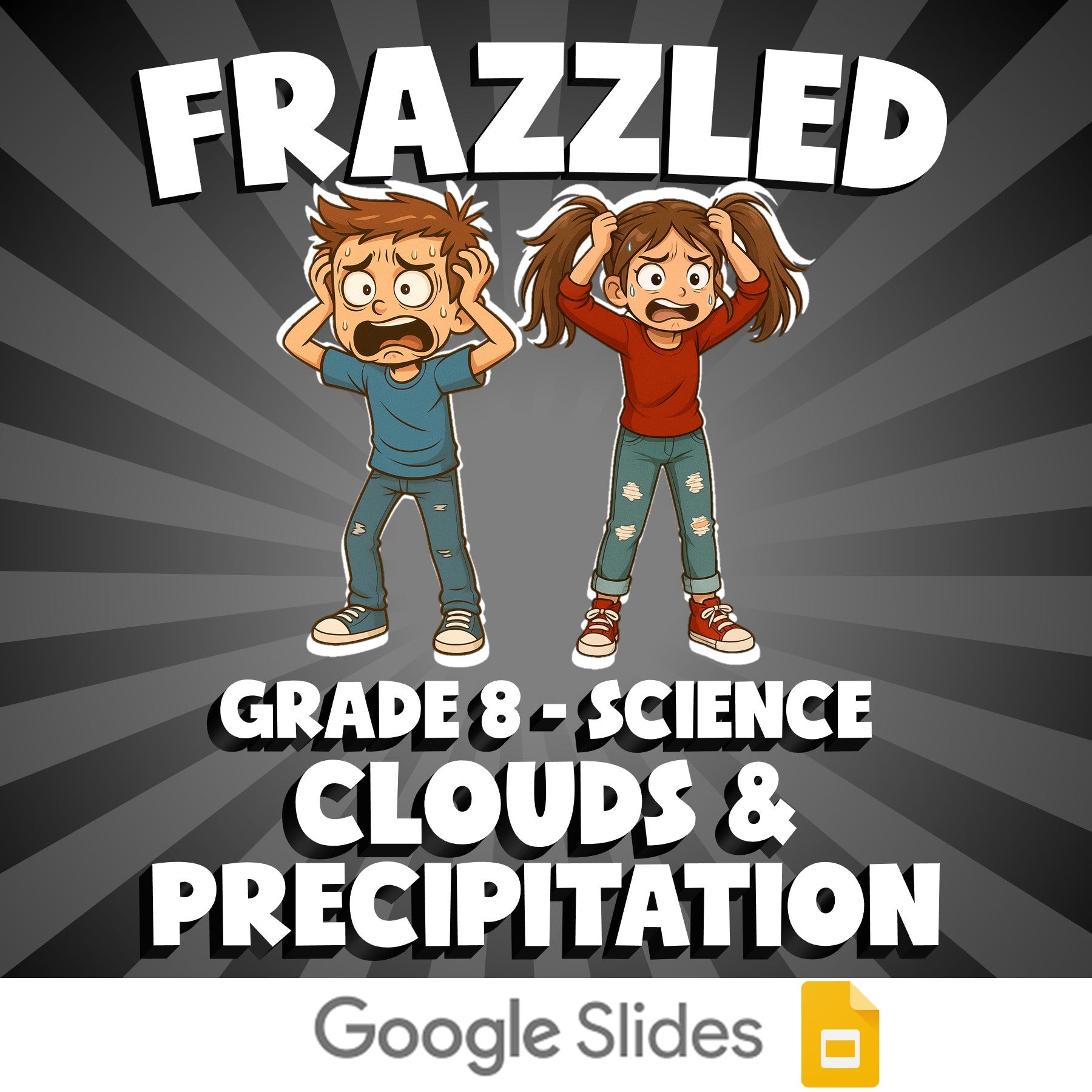 Clouds & Precipitation FRAZZLED Science Game - No Prep Grade 8 Review Activity