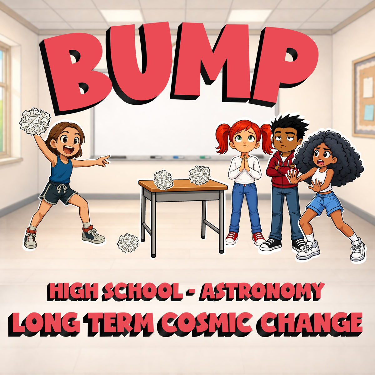 Long Term Cosmic Change BUMP Science Game - No Prep Astronomy Review Activity