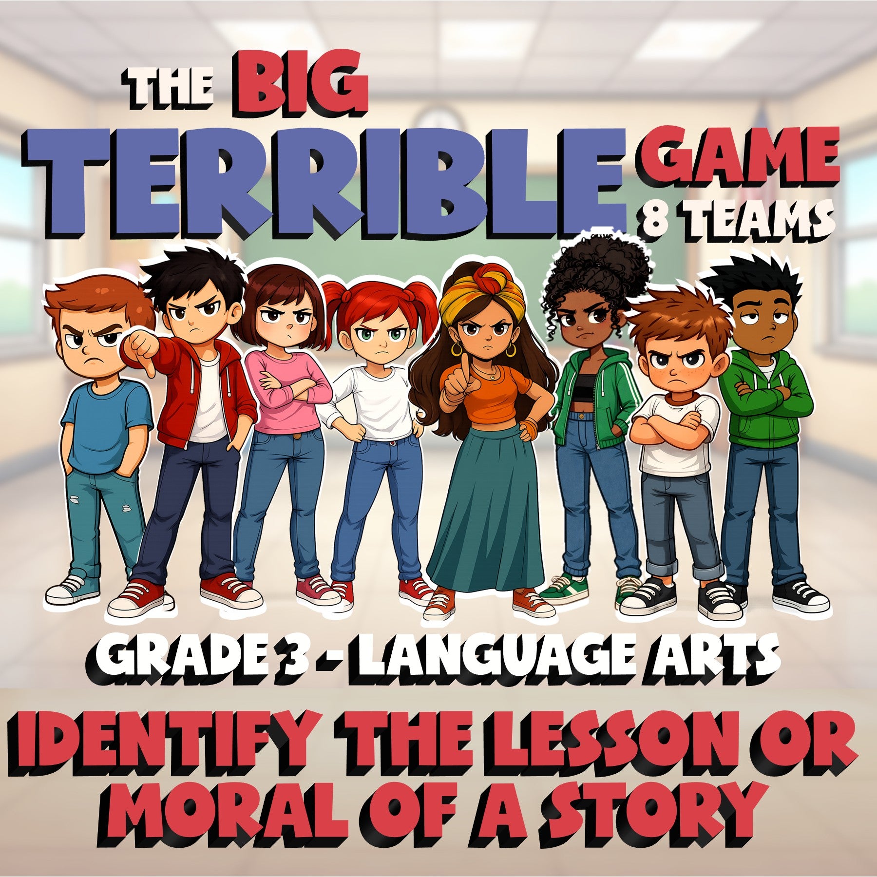 Identify the Lesson or Moral of a Story BIG TERRIBLE GAME - Grade 3 ELA Review