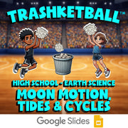 Moon Motion, Tides & Cycles TRASHKETBALL Game - No Prep Earth Science Review