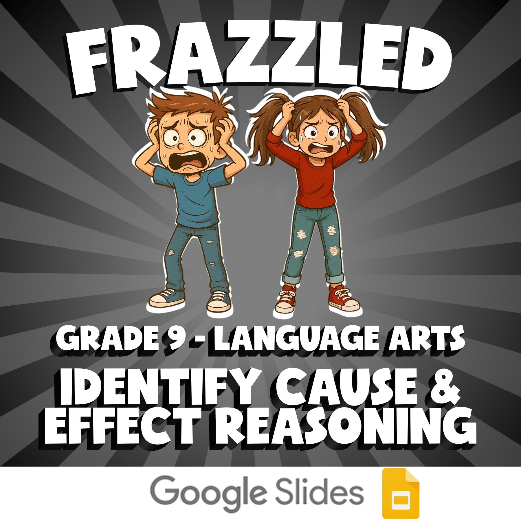 Identify Cause & Effect Reasoning FRAZZLED ELA Game - No Prep Grade 9 Review