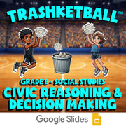Civic Reasoning & Decision Making TRASHKETBALL Socials Game - No Prep Grade 8