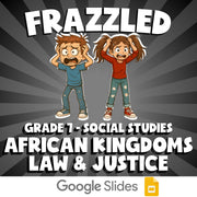 African Kingdoms Law & Justice FRAZZLED Socials Game - No Prep Grade 7 Review