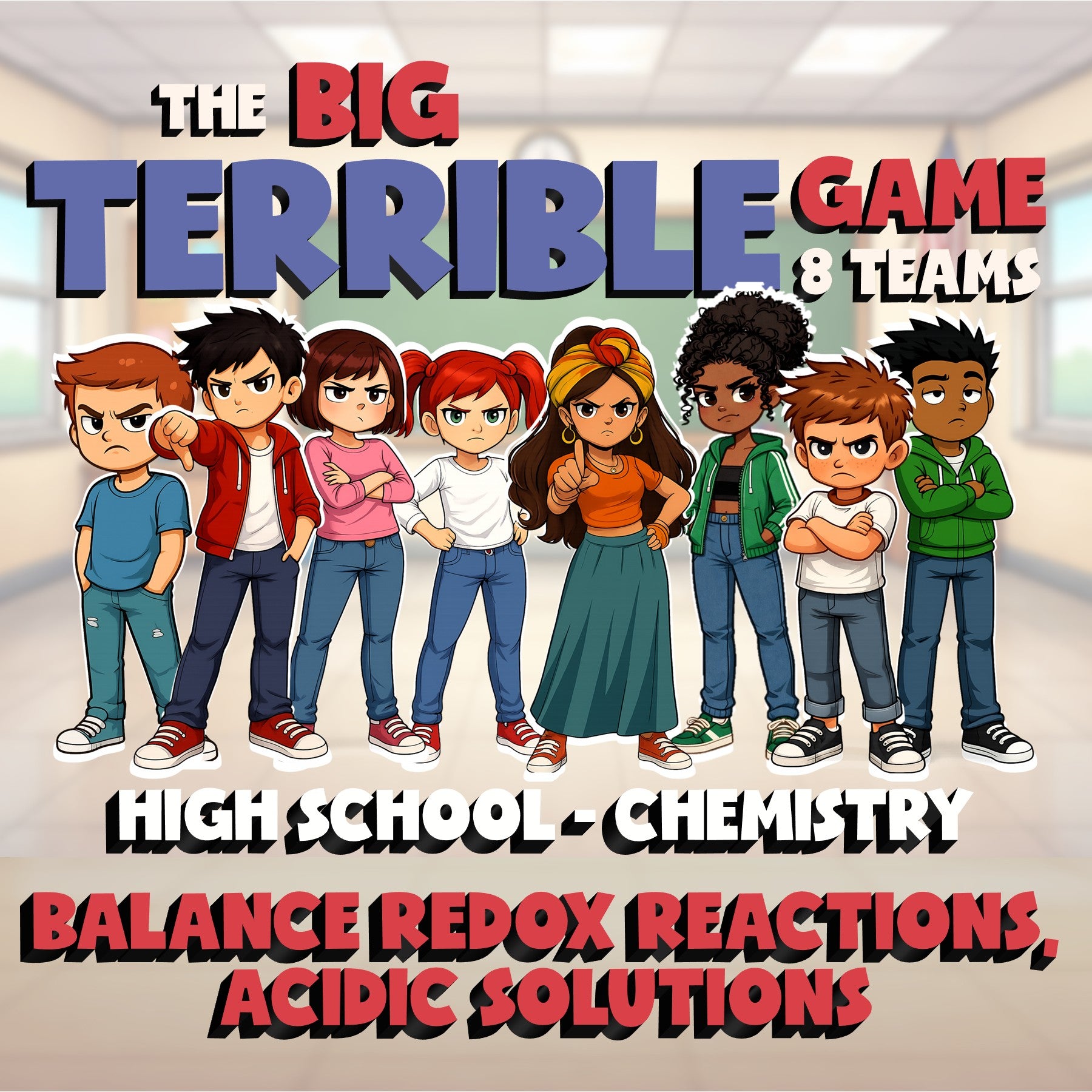Balance Redox Reactions, Acidic Solutions BIG TERRIBLE GAME - Chemistry Science