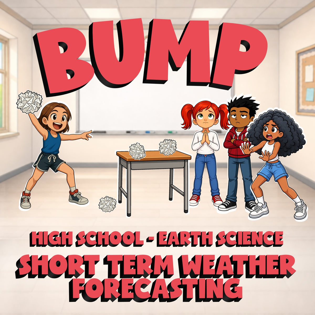 Short Term Weather Forecasting BUMP Game - No Prep Earth Science Review Activity