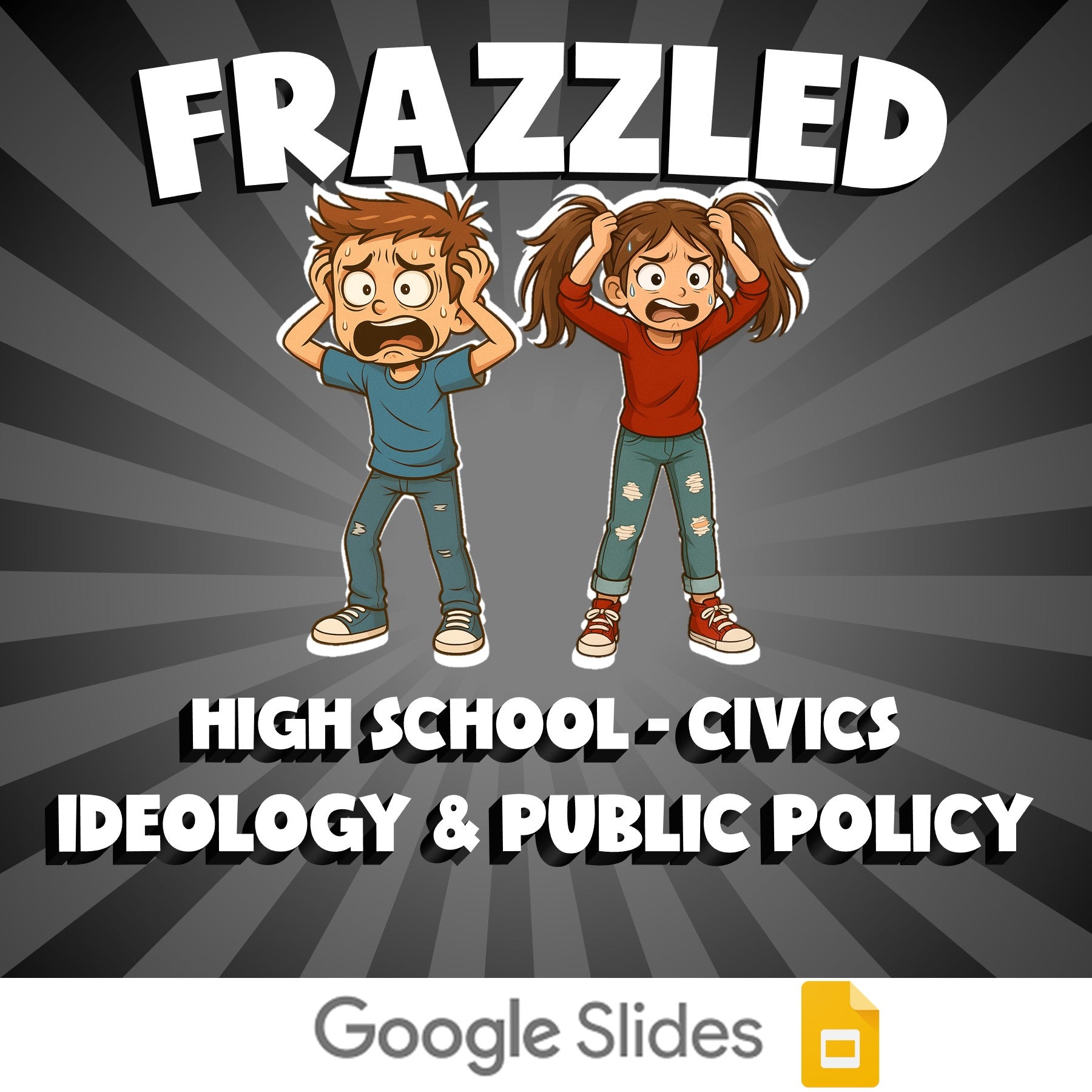 Ideology & Public Policy FRAZZLED Civics Game - No Prep Review Activity