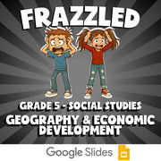 Geography & Economic Development FRAZZLED Socials Game - No Prep Grade 5 Review