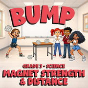 Magnet Strength & Distance BUMP Science Game - No Prep Grade 3 Review Activity