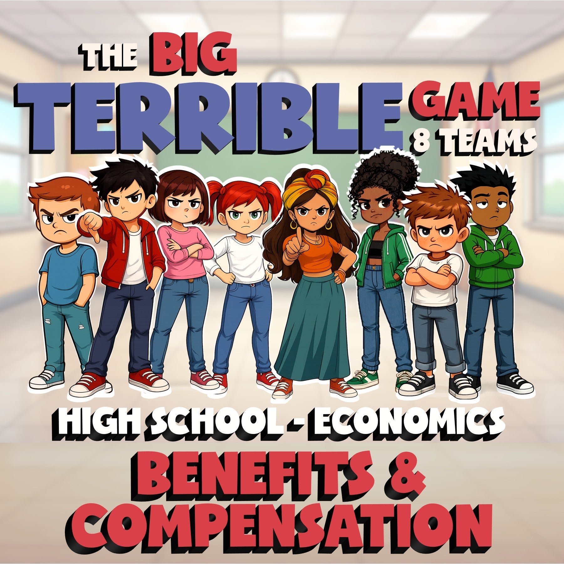 Benefits & Compensation BIG TERRIBLE GAME - No Prep Economics Review Activity