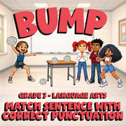 Match Sentence With Correct Punctuation BUMP ELA Game - No Prep Grade 3 Review