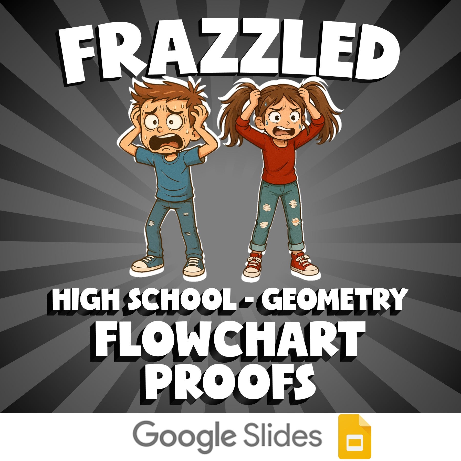 Flowchart Proofs FRAZZLED Math Game - No Prep Geometry Review Activity