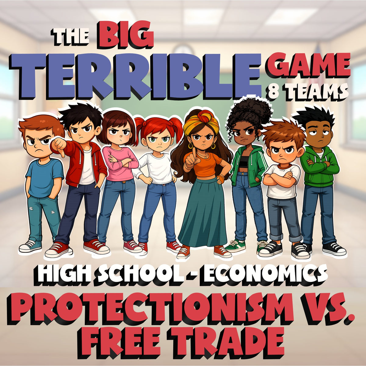 Protectionism vs. Free Trade BIG TERRIBLE GAME - No Prep Economics Review