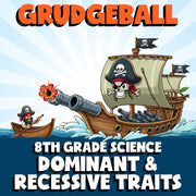 Dominant & Recessive Traits GRUDGEBALL Science Game - No Prep Grade 8 Review